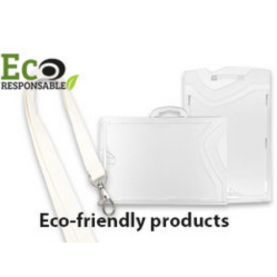CLEAR BIODEGRADABLE SINGLE SIDED LANDSCAPE BADGE HOLDER pack of 100