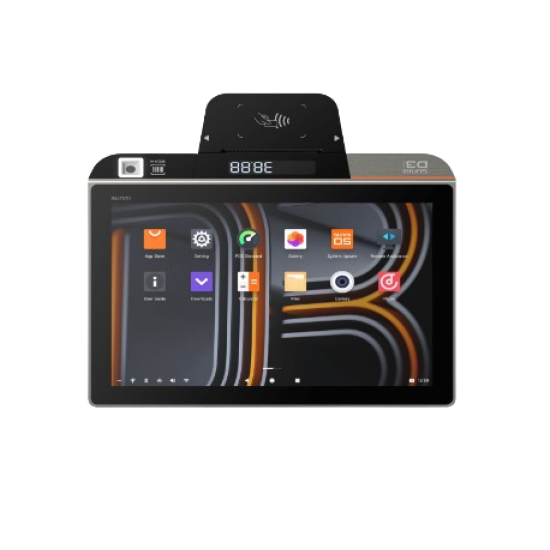 D3 MINI, SUNMI OS, A13, 10.1_+4_, 3GB+32GB, 1MP Front camera scanner, 80mm printer, NFC, Wifi, 4G, UK Adapter, 3-Y