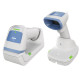 DS8288-HC White FIPS Vibration MFI Presentation Cradle USB KIT: DS8288-HCMF00BVMWW Scanner, CBA-U21-S07ZBR Shielded USB Cable, CR8288-PC100FBWW Cradle