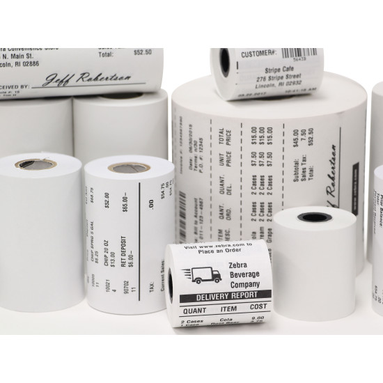 RECEIPT, PAPER, 80MMX27M, DIRECT THERMAL, Z-PERFORM 1000D 60 RECEIPT, UNCOATED, 13MM CORE