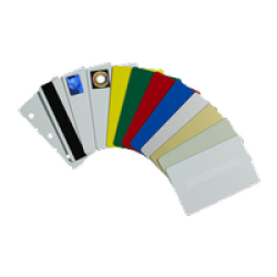 Zebra white PVC cards, 30 mil 3-Up breakaway key tags, ZC Series Only,  500 cards