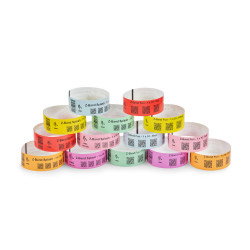 WRISTBAND,SYNTHETIC,1X6IN  25.4X152.4MM ,DT,Z BAND ULTRA SOFT,COATED,PERMANENT ADHESIVE,HC100 CARTRIDGE, 300/ROLL,6/BOX